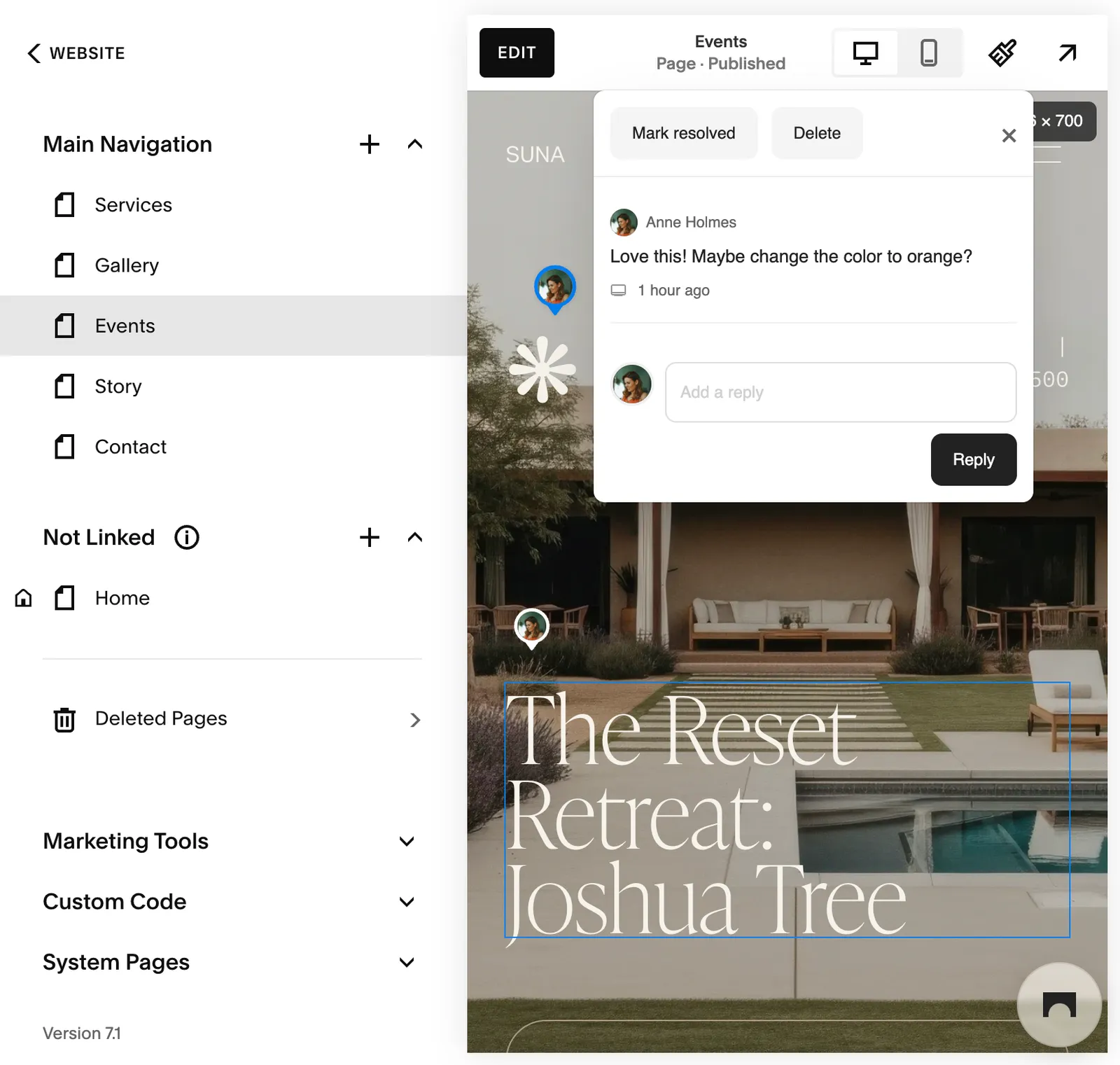 Bridge — a private chat widget for Squarespace clients
